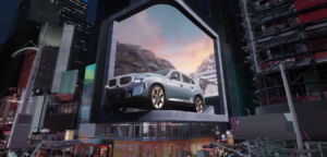 Image of a BMW DOOH campaign in Times Square New York City (NYC)